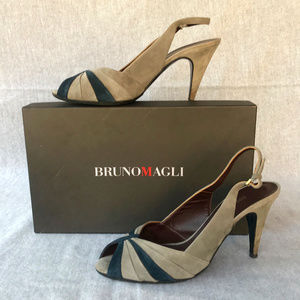 Bruno Magli Peep Toe Slingback Heels